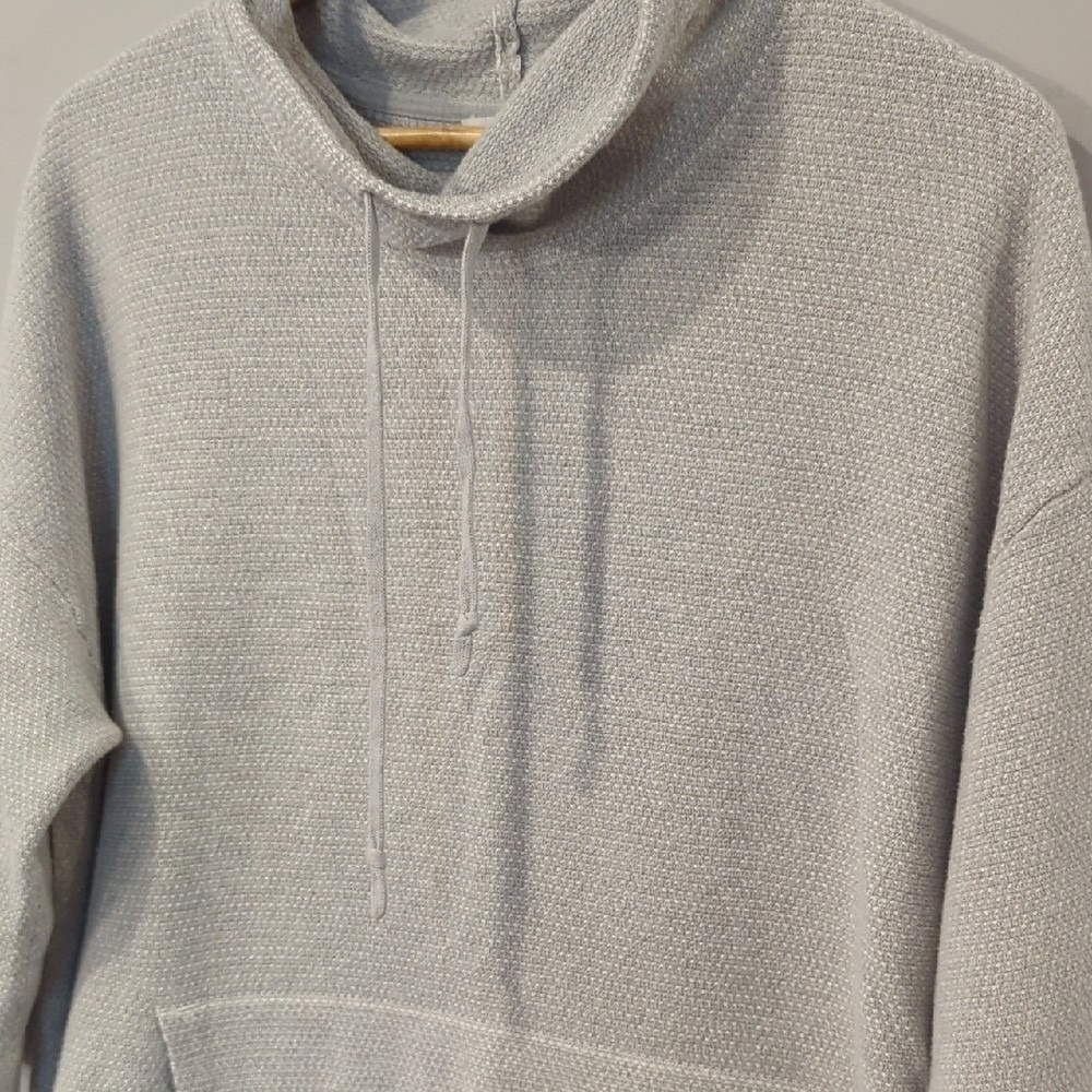 J. Jill Knit Sweatshirt‎ 3/4 Sleeve Funnel Neck Gray size Medium image 2